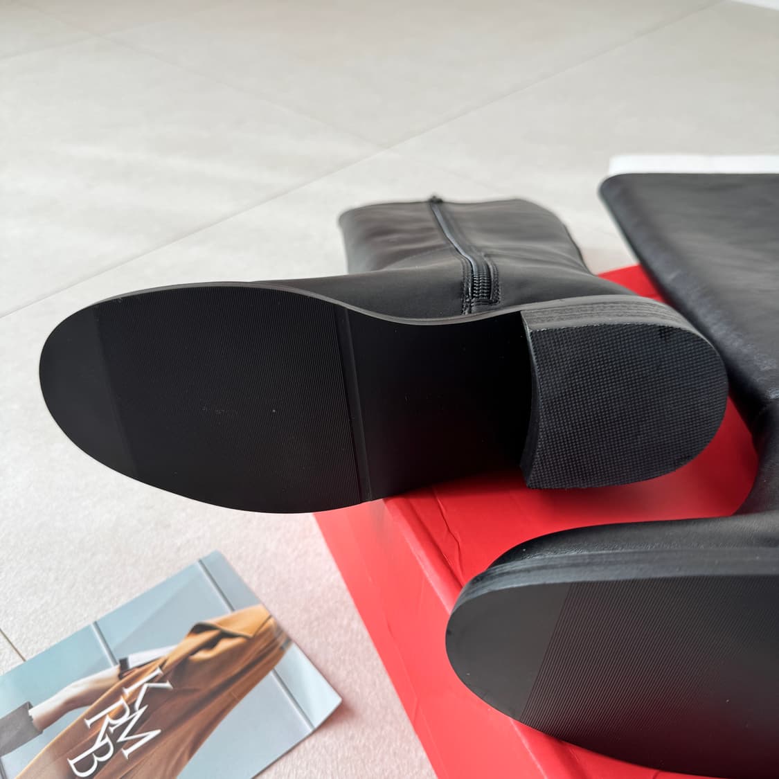 새상품)코모레비뮤지엄 소가죽 롱부츠 상품이미지8