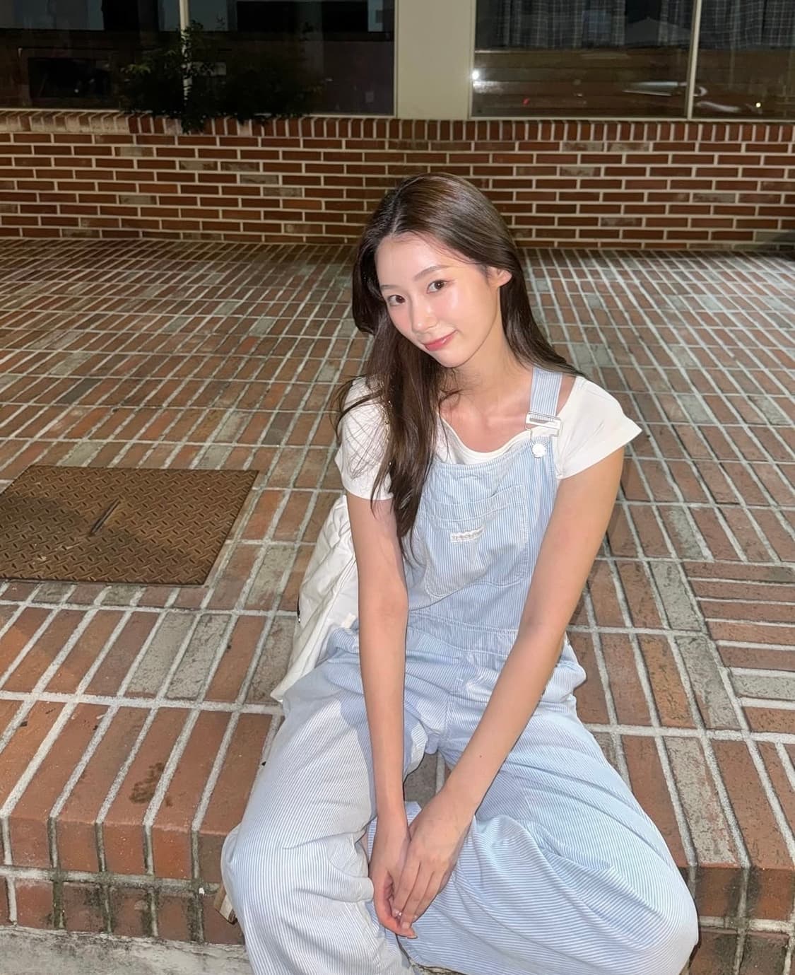 더오유 썸머 데님 오버롤 스트라이프 상품이미지4