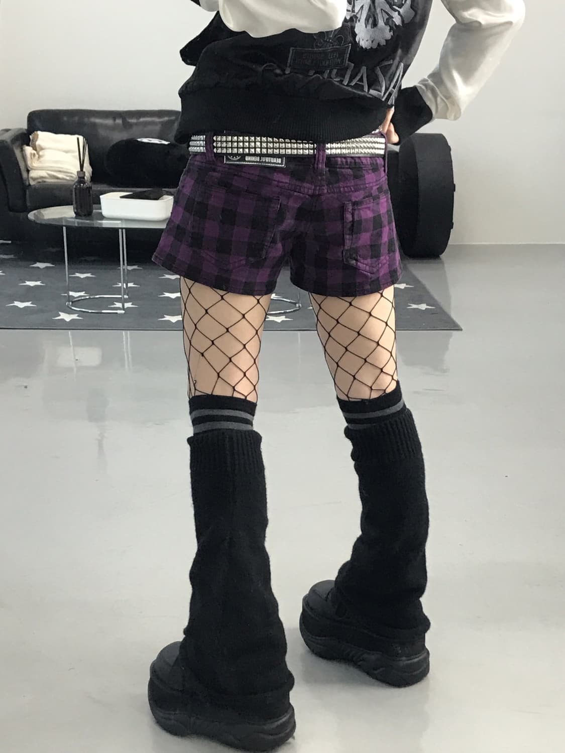 Jessy Logan Y2k Checked Shorts 상품이미지2