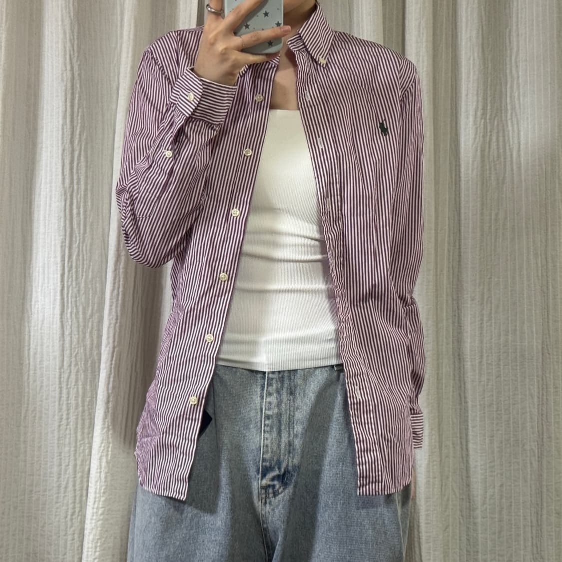 폴로 랄프로렌 스트라이프 슬림핏 셔츠 상품이미지1