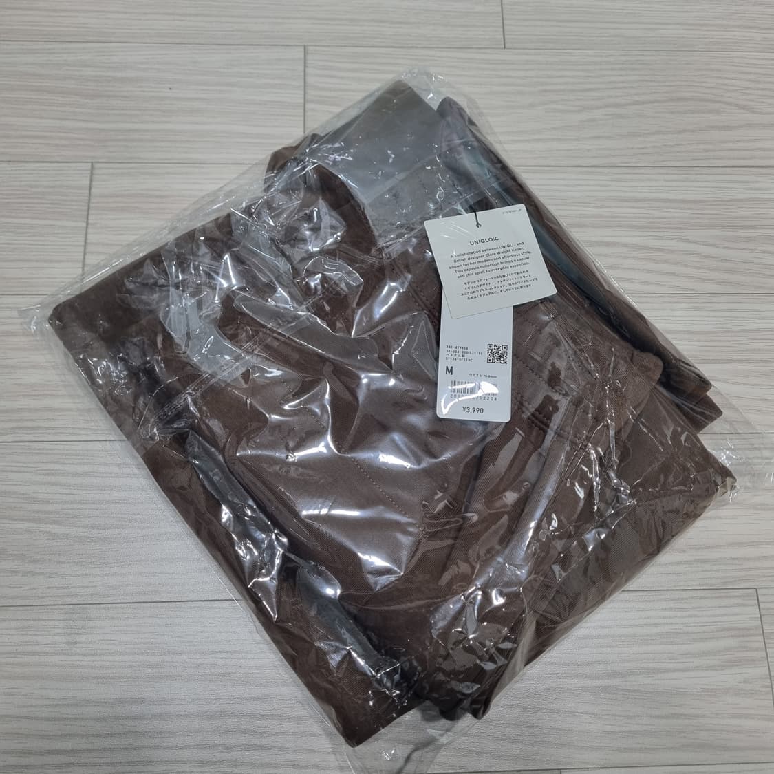 [새상품] 유니클로 C 스웨트 와이드 팬츠 브라운 M 상품이미지2