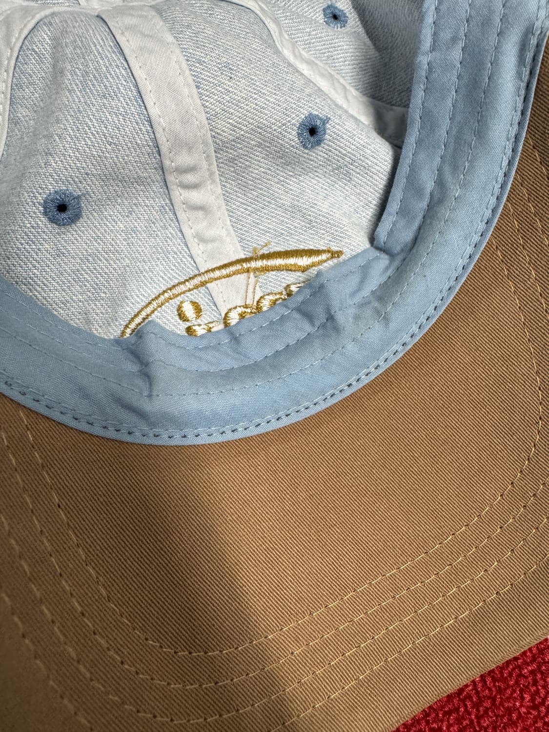 이미스 워시드 데님 볼캡 라이트 워시 데님 옐로우 상품이미지8