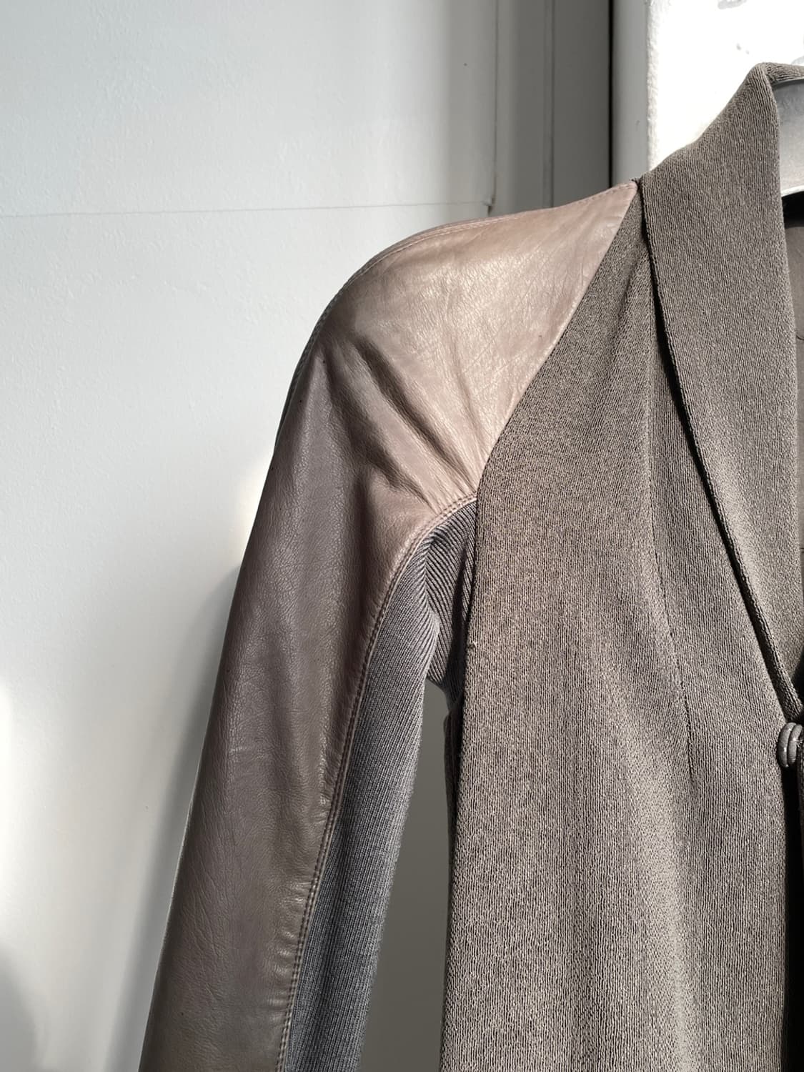 Rick Owens Leather Mixed Coat 상품이미지6