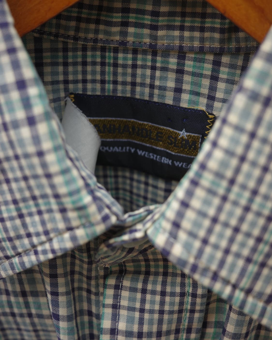 70s panhandle slim 체크 웨스턴 셔츠 상품이미지3