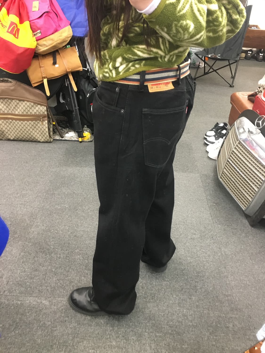 Levis 리바이스 505 흑청 데님팬츠 상품이미지2