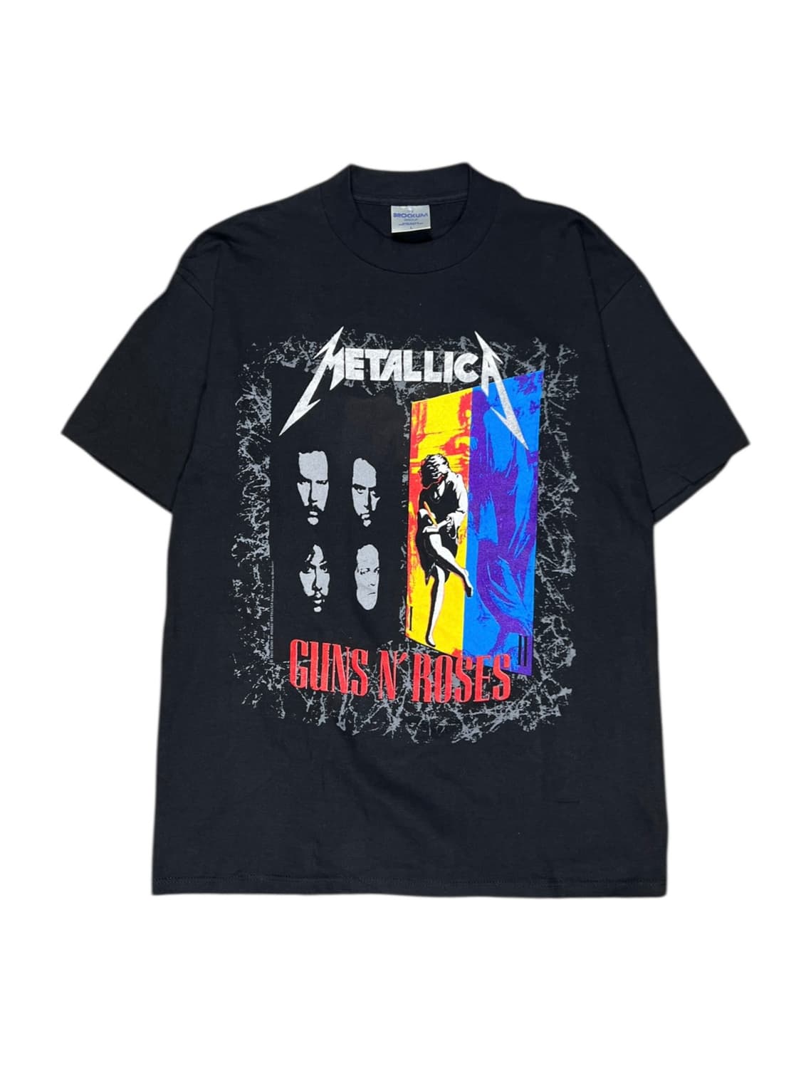 90s Metallica Guns N'Roses 투어 락 반팔 티셔츠 L 상품이미지1