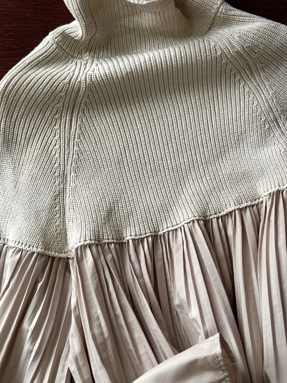Panel design rib knit top 상품이미지3