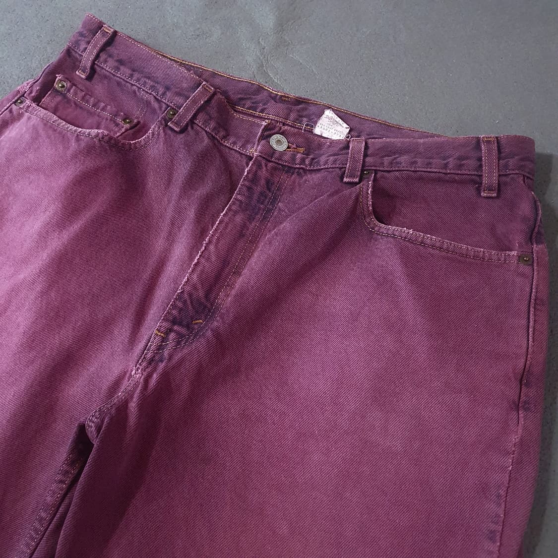 00s 리바이스 버건디 워싱 데님 팬츠 36 릴렉스핏 상품이미지2
