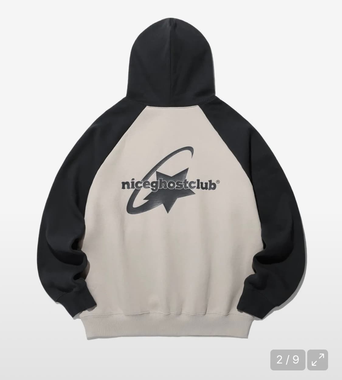 나이스고스트클럽 슈팅스타 로고 후디 베이지 S사이즈 상품이미지4
