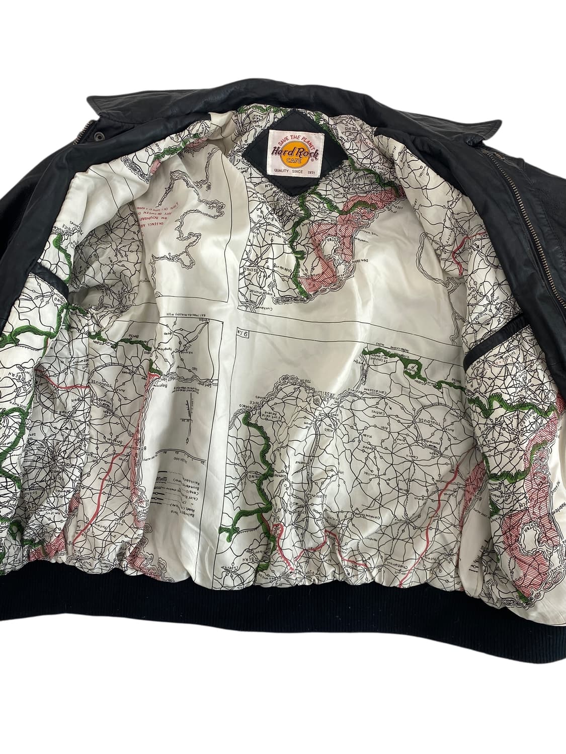 90's 하드락 카페 A-2 레더 자켓 상품이미지9