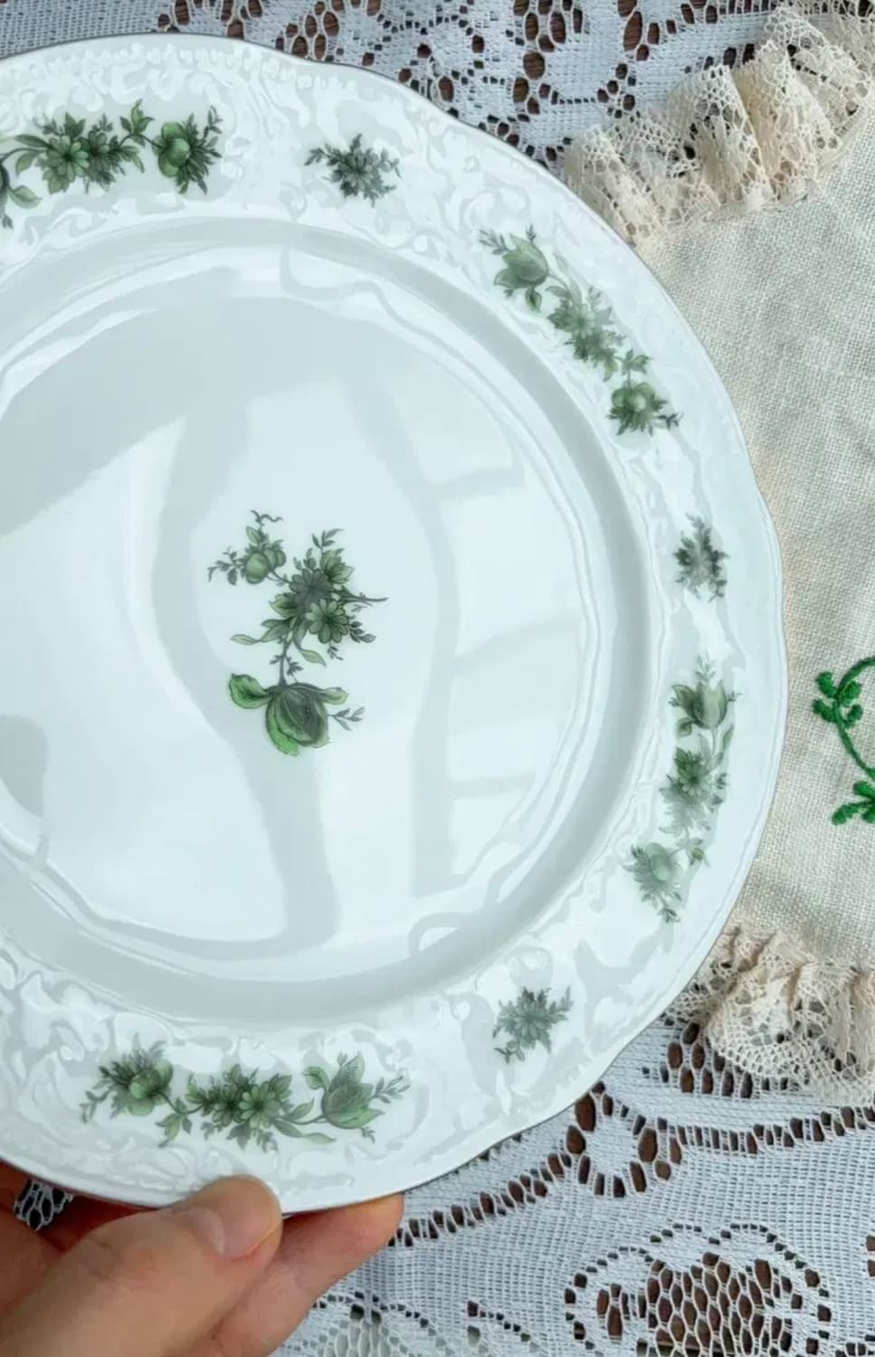 독일 빈티지 젤트만바이덴 그린로즈 스몰티컵 트리오 상품이미지6