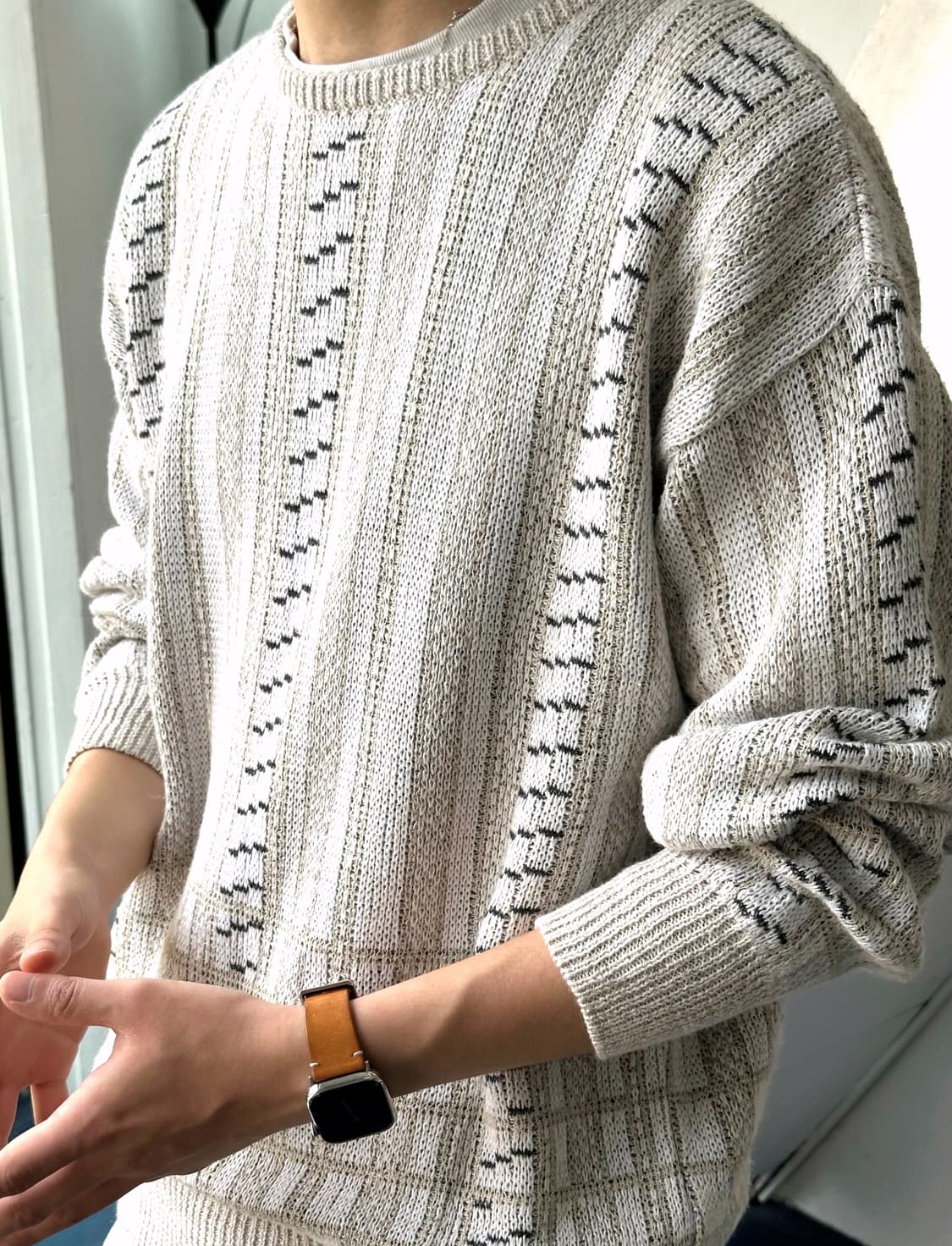 ITALY made cotton linen loose knit 상품이미지5