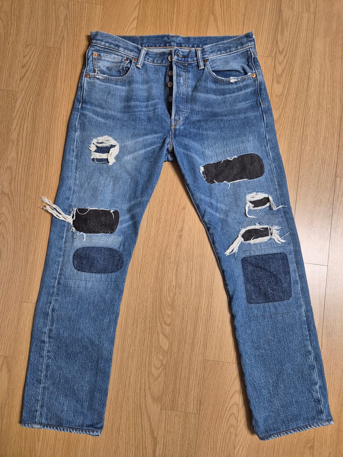 리바이스 501 빈티지 데미지 워싱  상품이미지1