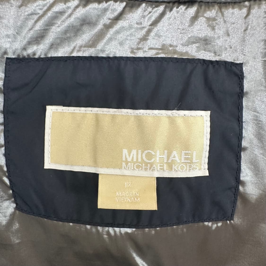 마이클코어스여성 후드 패딩 네이비 빅사이즈(실측130 상품이미지7