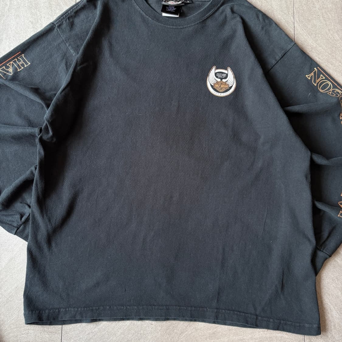 할리데이비슨 105주년 미국 생산 블랙 긴팔 티셔츠 상품이미지4