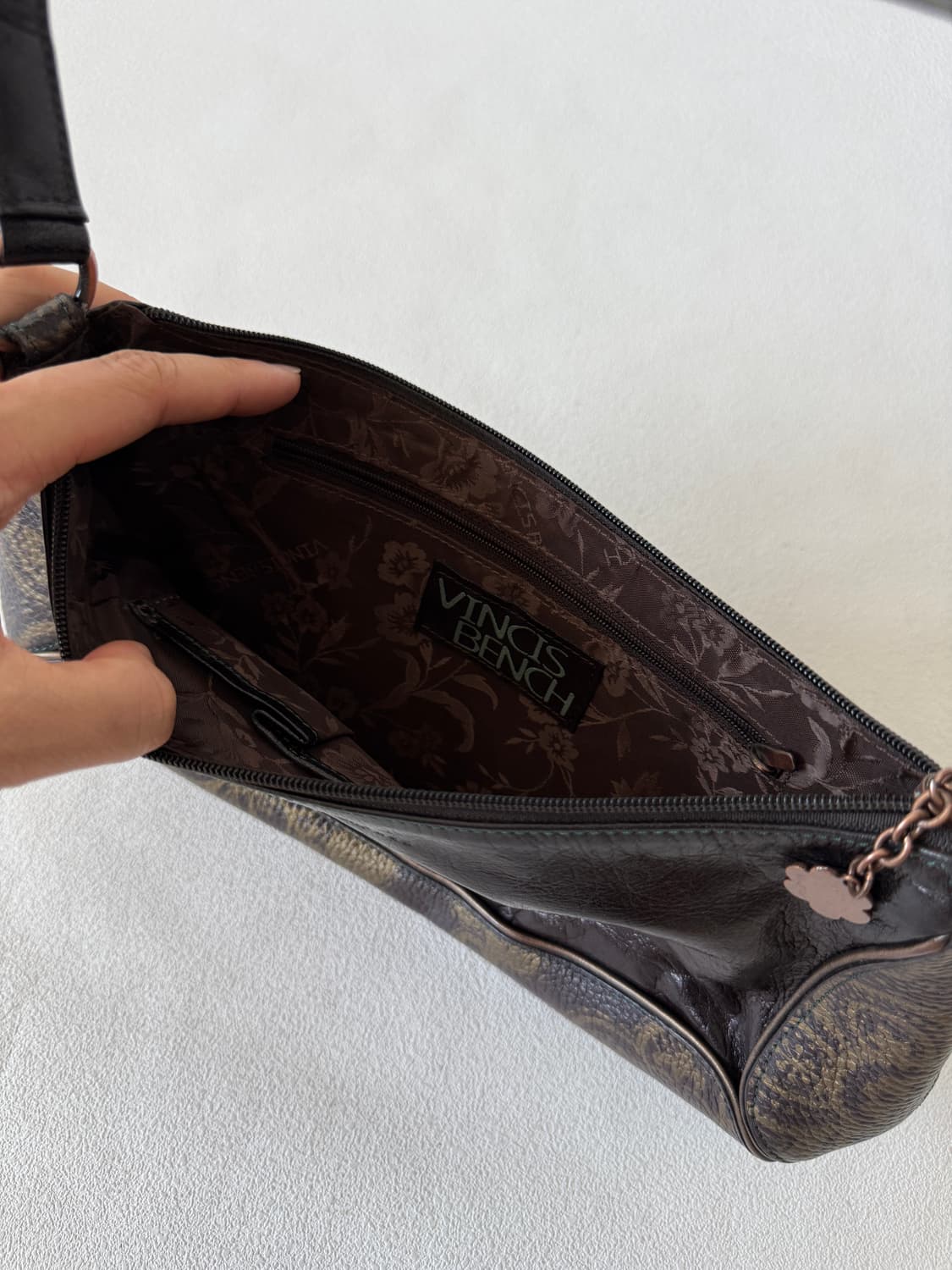 Pre owned 레더 숄더백 상품이미지6