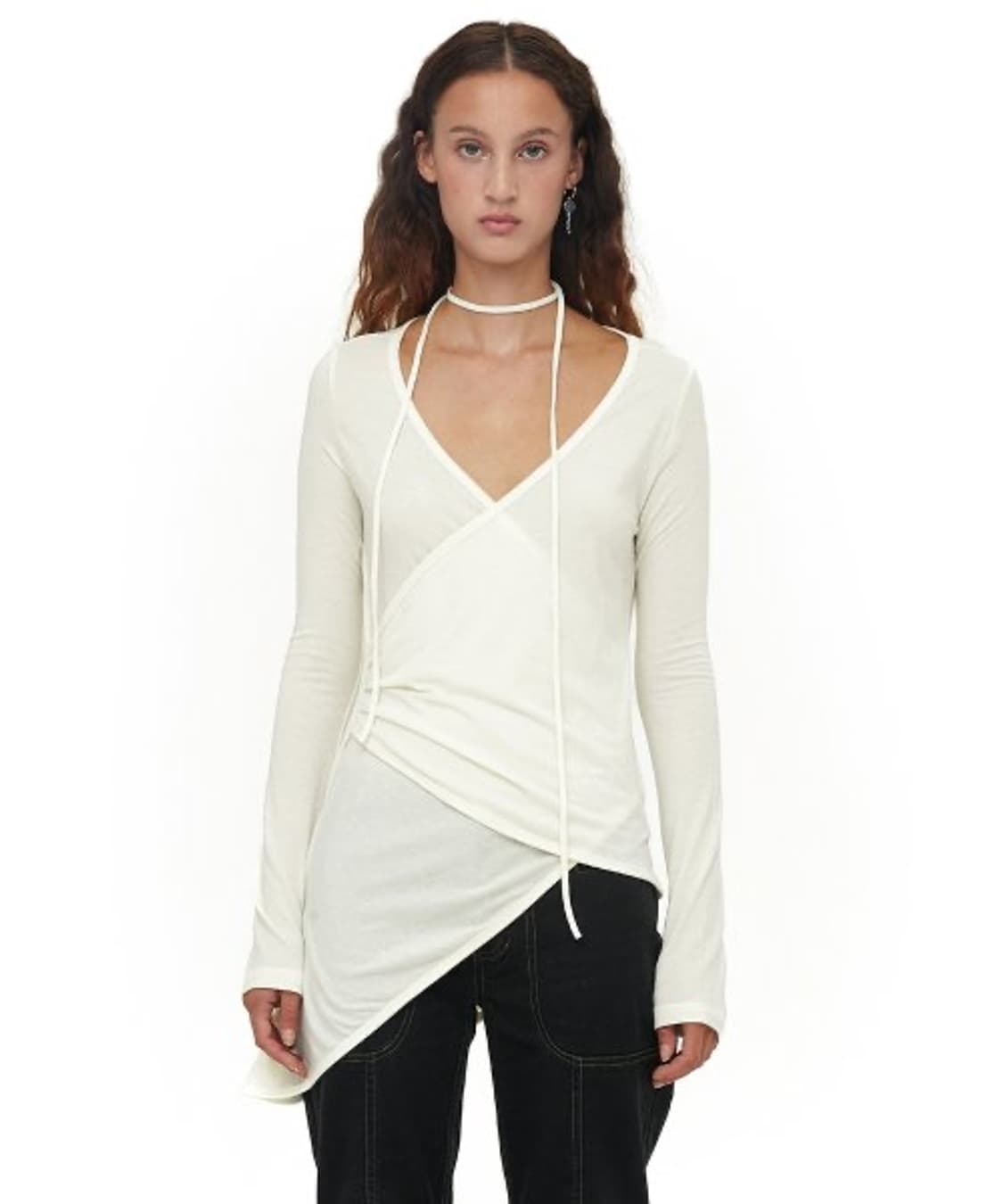 back-open wrap top 백 오픈 랩 탑 상품이미지1