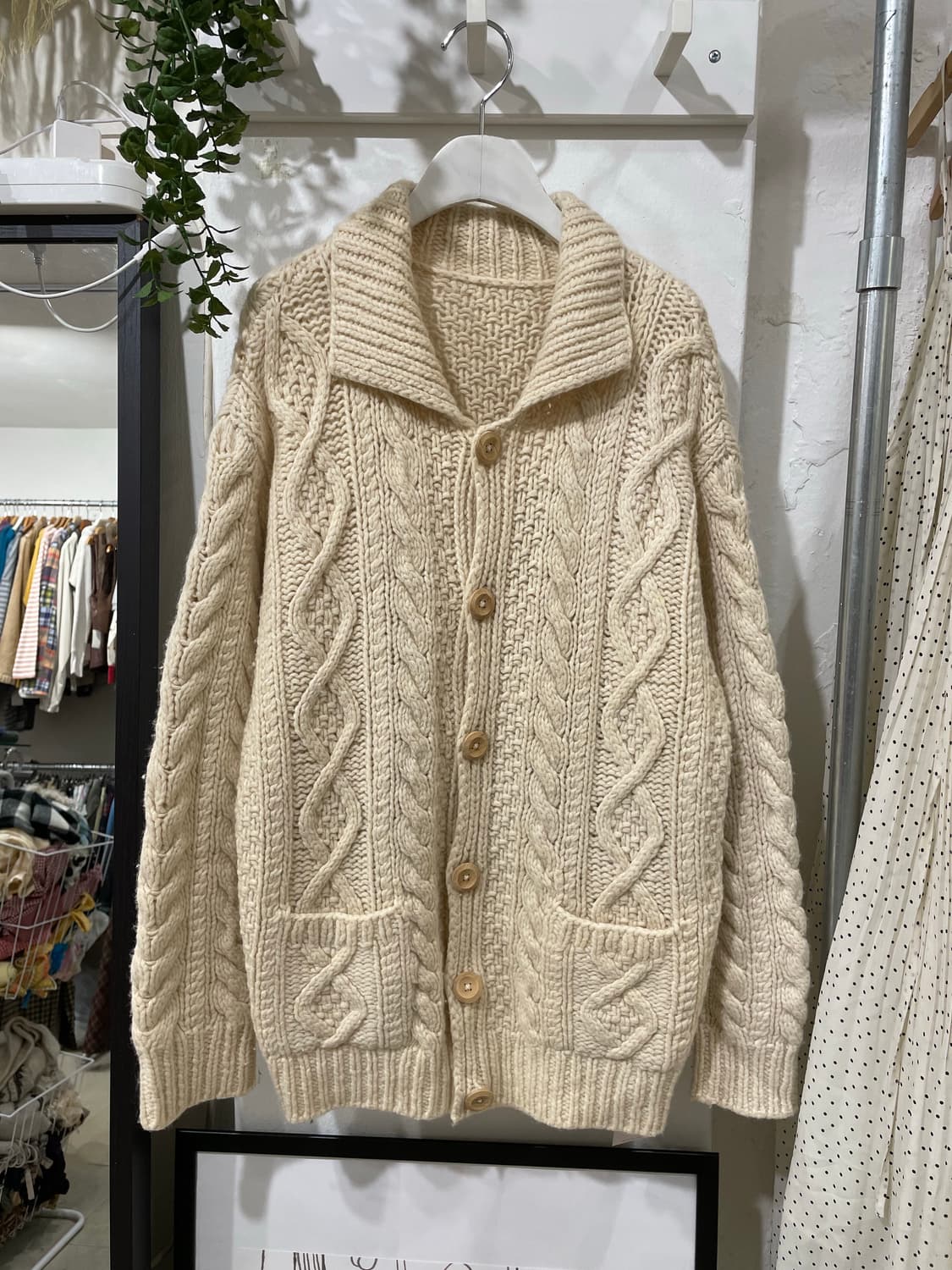 헤비울 버튼 가디건 상품이미지6