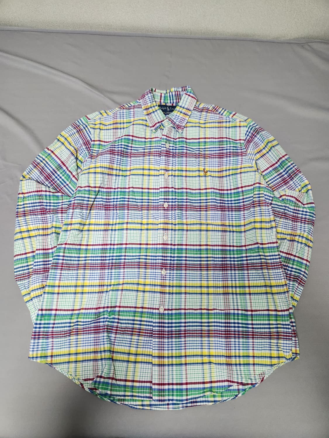 폴로 랄프로렌 커스텀핏 마드라스 체크 셔츠 L 상품이미지2