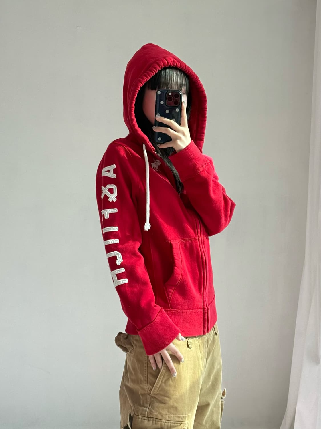 아베크롬비 레드 후드집업 상품이미지4