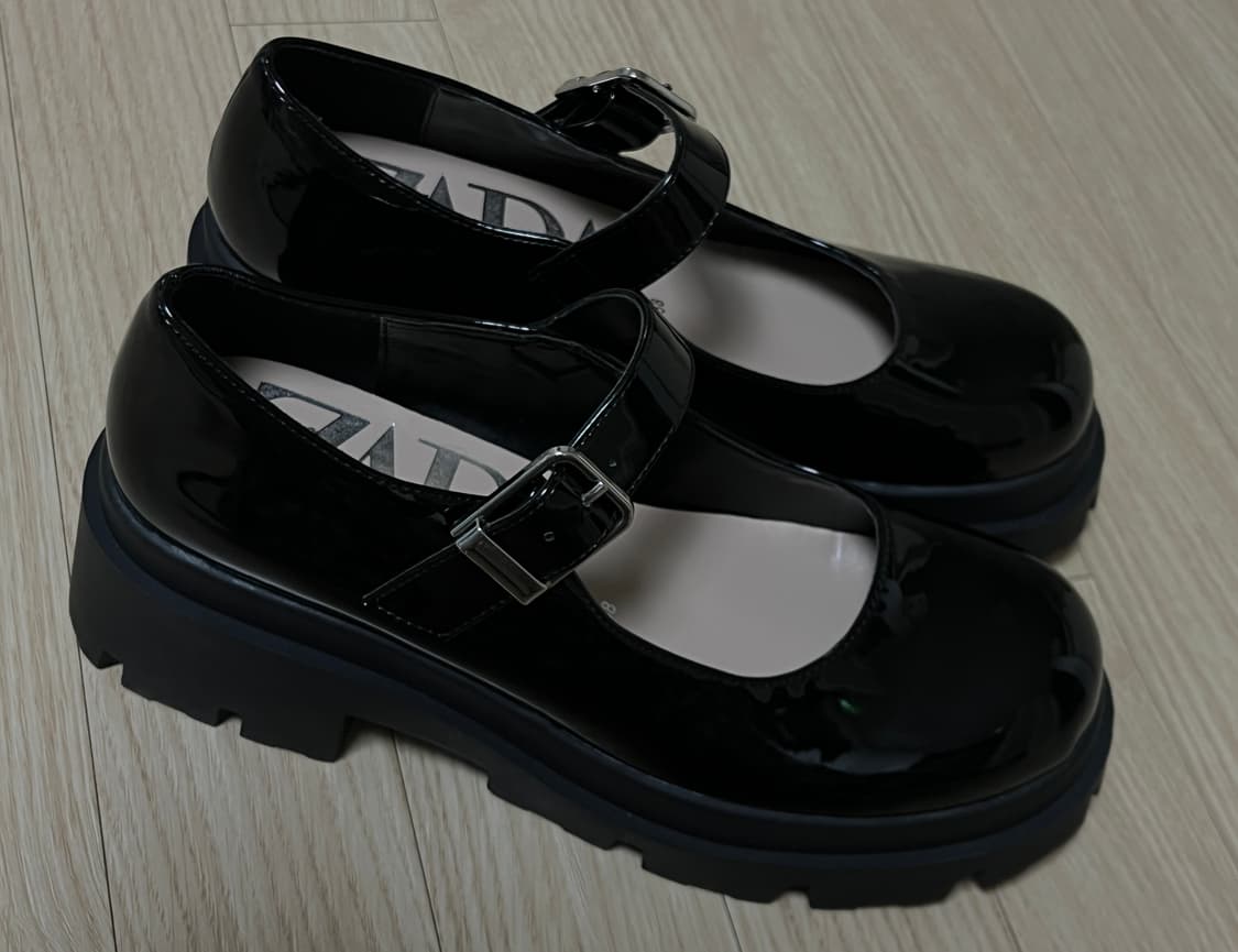 ZARA 자라 블랙 메리제인 플랫폼 슈즈 38 상품이미지1