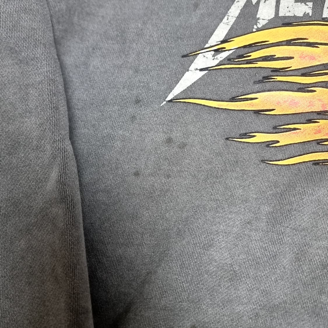 빈티지 메탈리카 해골 프린팅 후드티 그레이(free) 상품이미지2