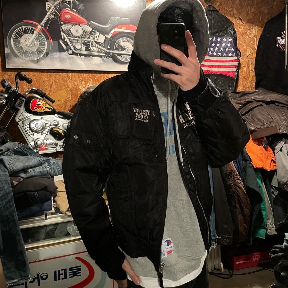 옐로우콘 패딩 봄버 자켓 (105) 상품이미지9