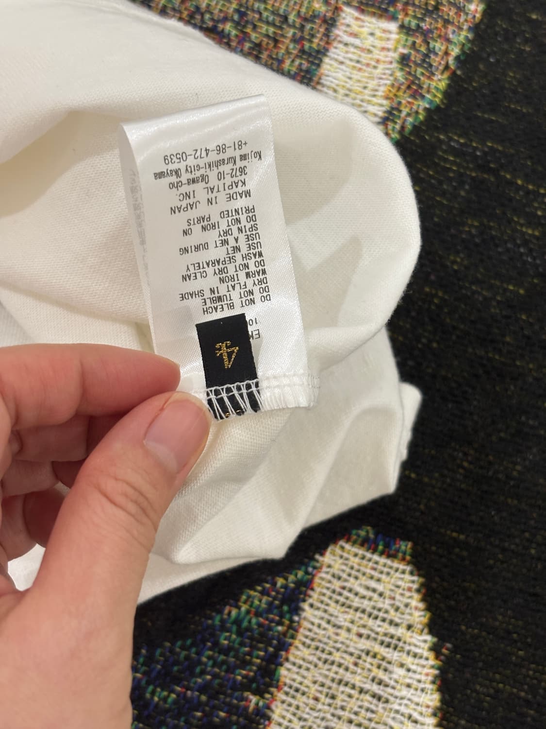 캐피탈 20 저지 링거 티셔츠 데님 맨 러브 캣 스크래치 Pt 화이트 상품이미지6