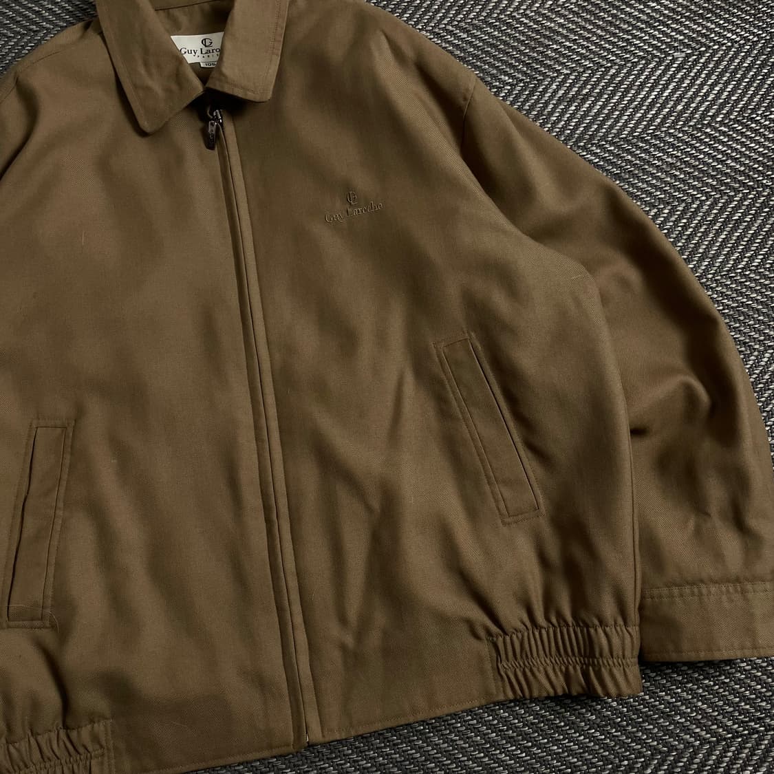 Guy Laroche 빈티지 헤링턴 브라운 블루종 자켓 y 3857 상품이미지3