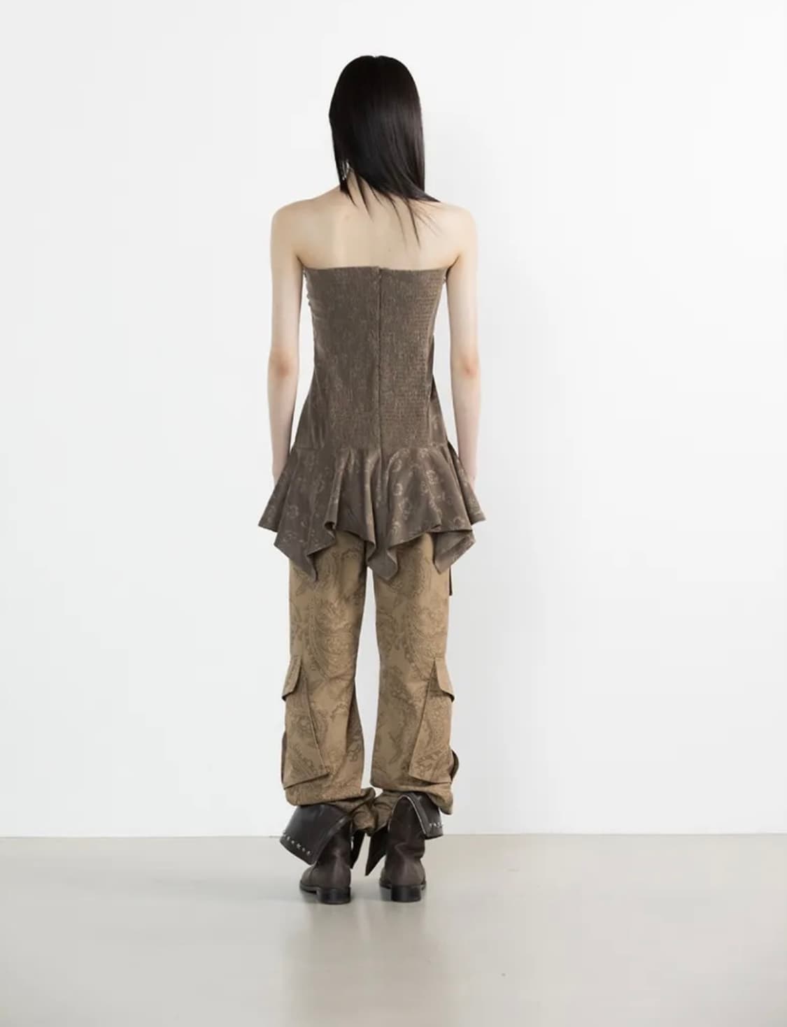 웻태그 CARGO BOOTCUT PANTS PAISLEY BROWN 상품이미지3