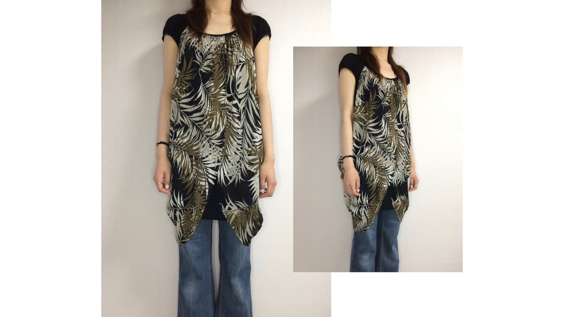 빈티지 프린팅 원피스 튜닉 상품이미지1