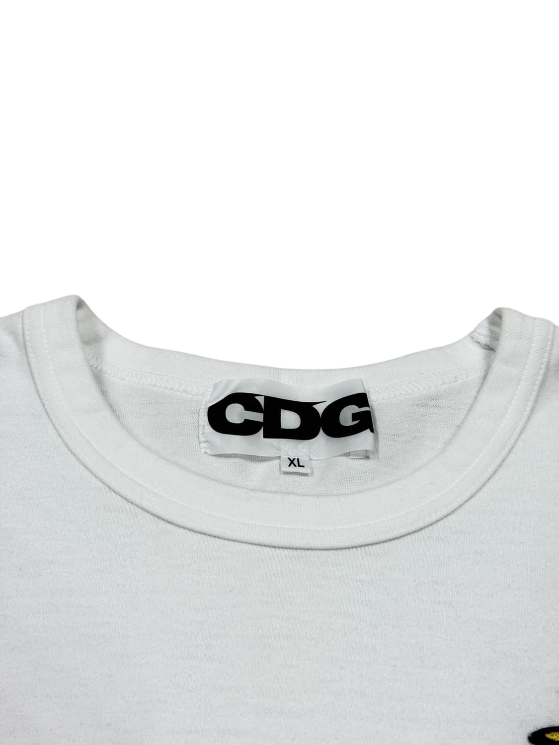 꼼데가르송 X 포켓몬 피카츄 엠블럼 반팔티 화이트 XL 상품이미지3