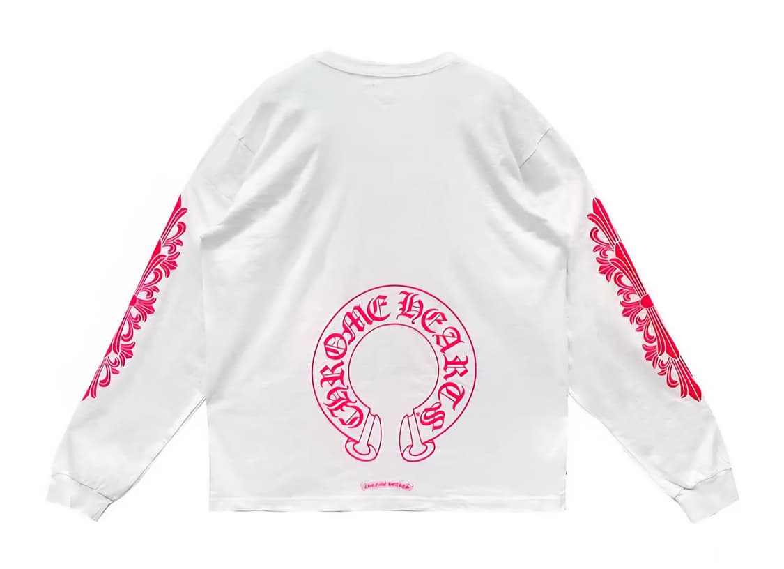 크롬하츠 신상 롱슬리브 흰/핑 xl 상품이미지2