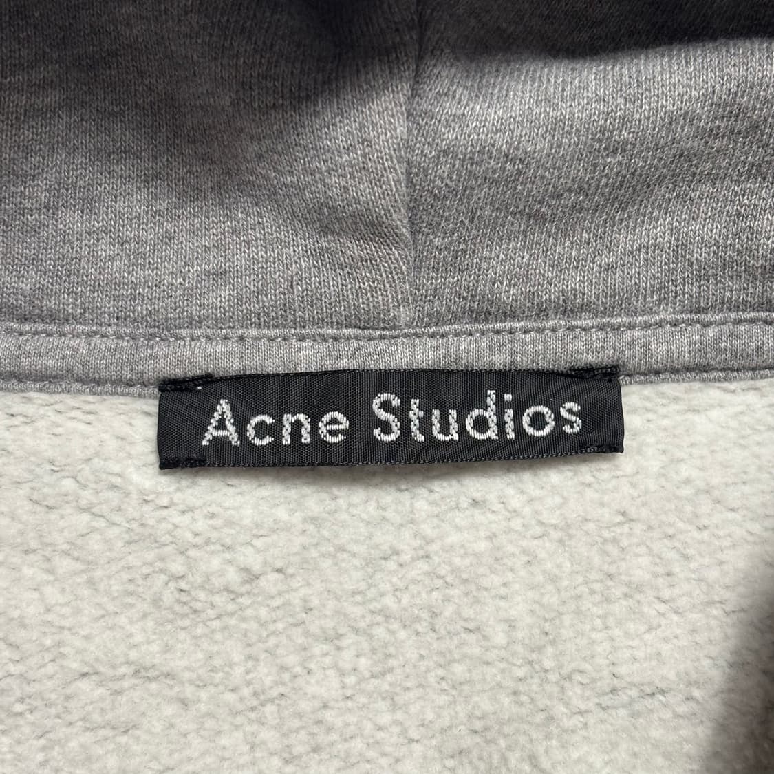 M 아크네 스튜디오 페이스 로고 그레이 후드티 상품이미지4