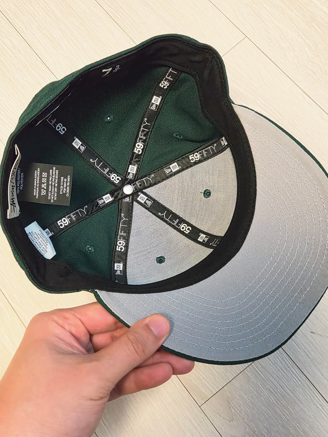 스투시 컬리 S 59피프티 뉴에라 캡 딥그린 상품이미지2
