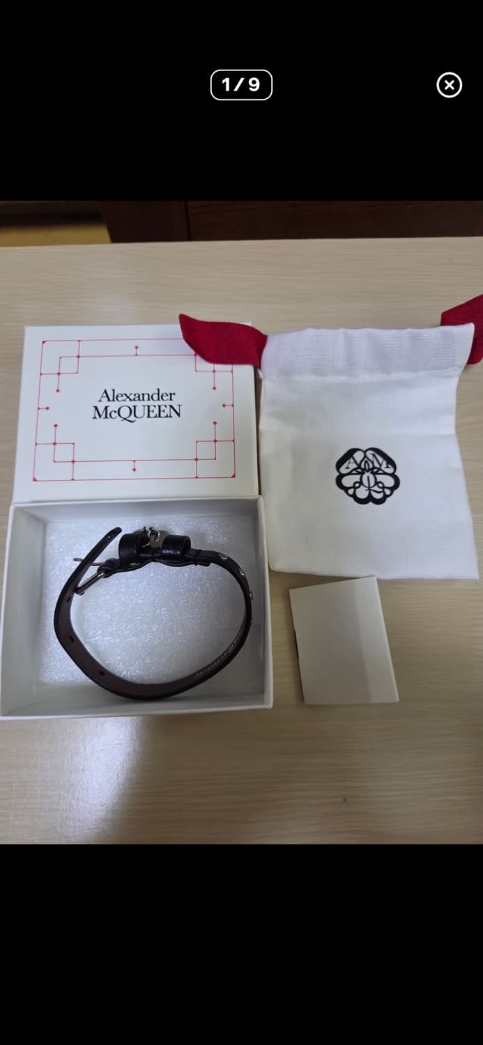 알렉산더 맥퀸 스컬 가죽 팔찌 상품이미지3