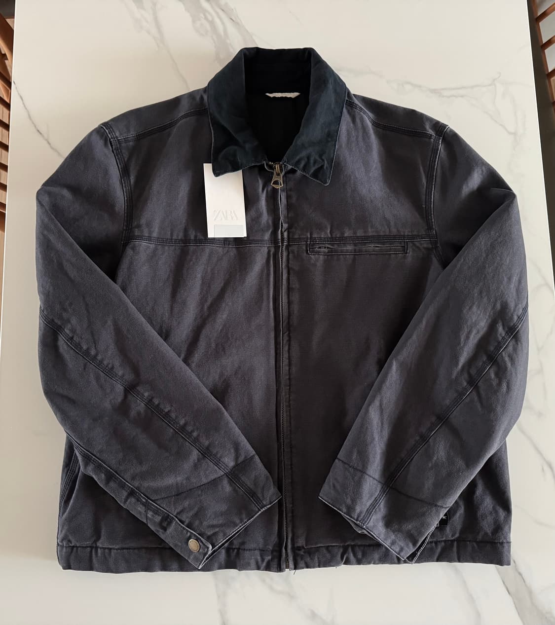 (새상품) 자라 워싱 퀼팅 워크자켓 점퍼 상품이미지4