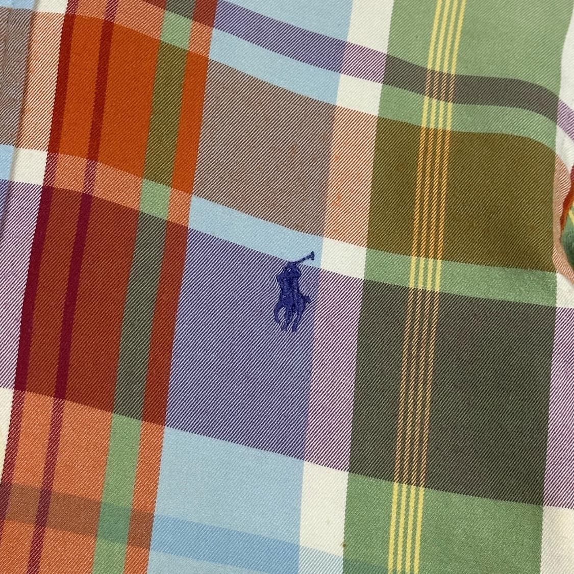 폴로 랄프로렌 포니 커스텀 핏 체크셔츠 (M) 상품이미지3