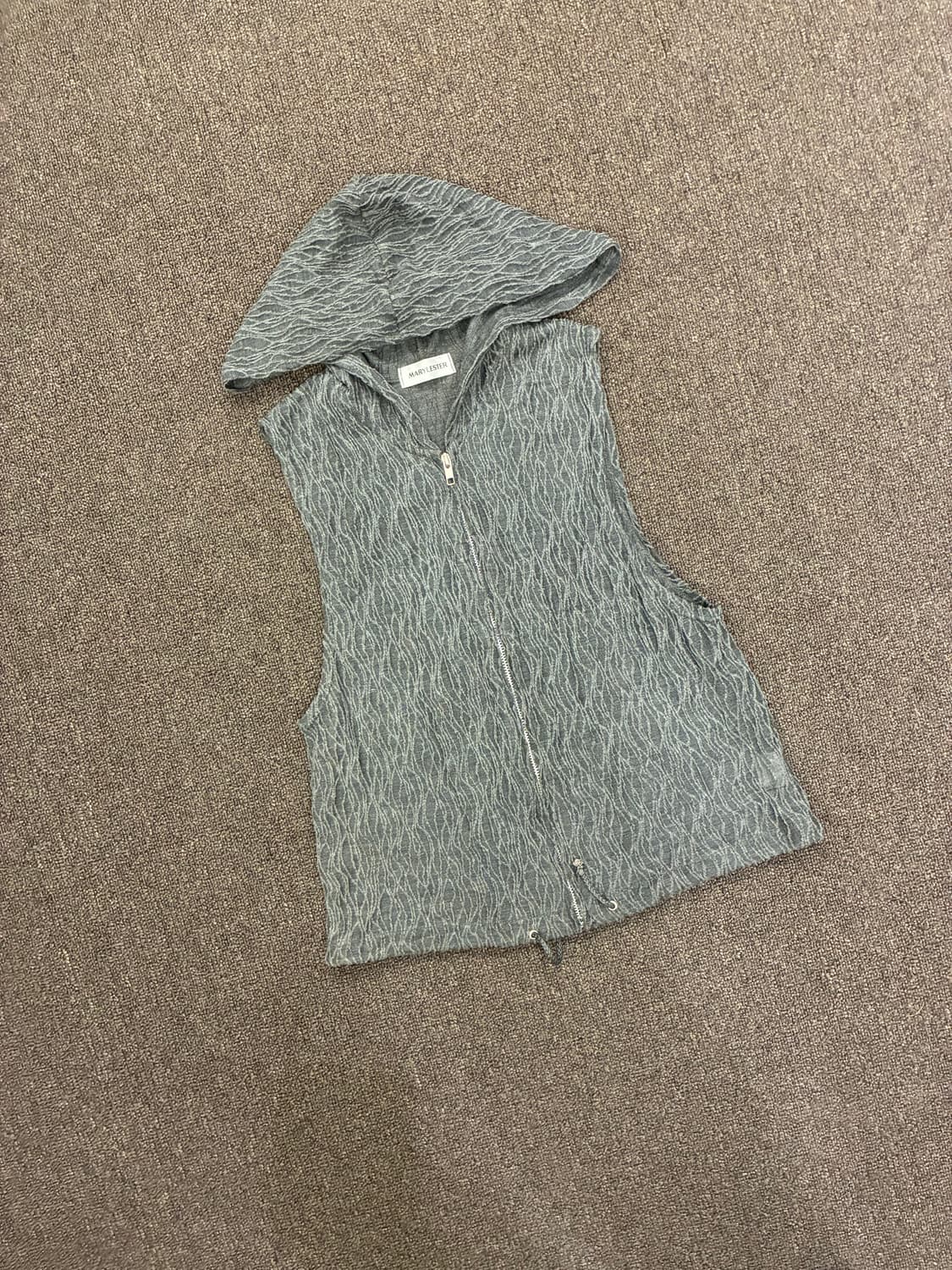 154-162)Japanese vintage 여성 링클 나시 후드집업  상품이미지2