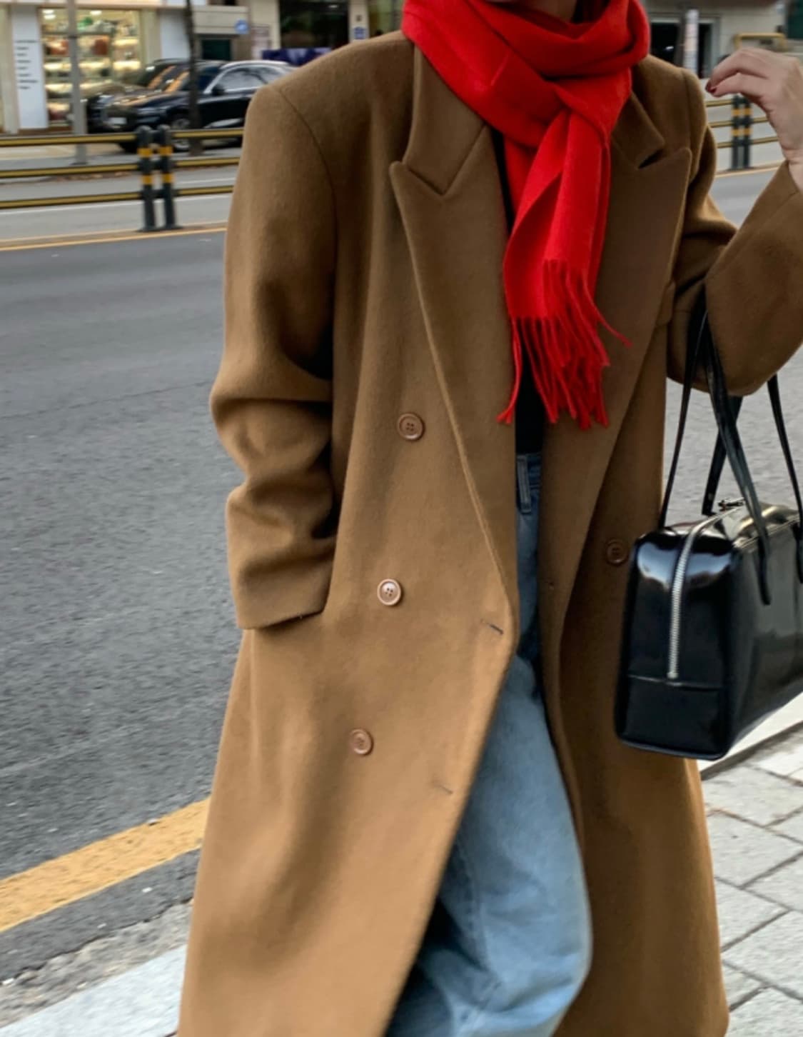 위드아웃썸머 클래식 더블 울 코트 브라운 위아썸 상품이미지1