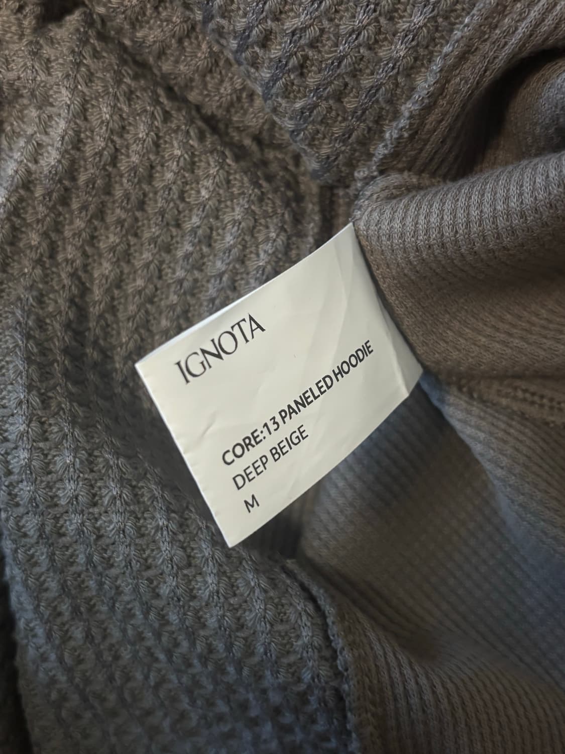 CORE:13 PANELED HOODIE (DEEP BEIGE) 상품이미지4