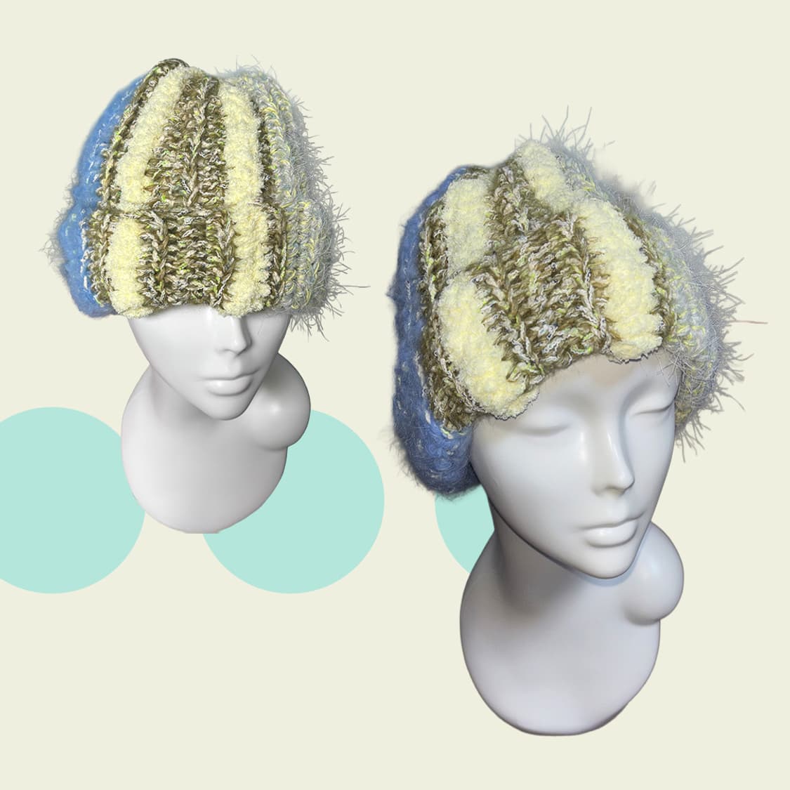 Handmade stripe point beanie 상품이미지2