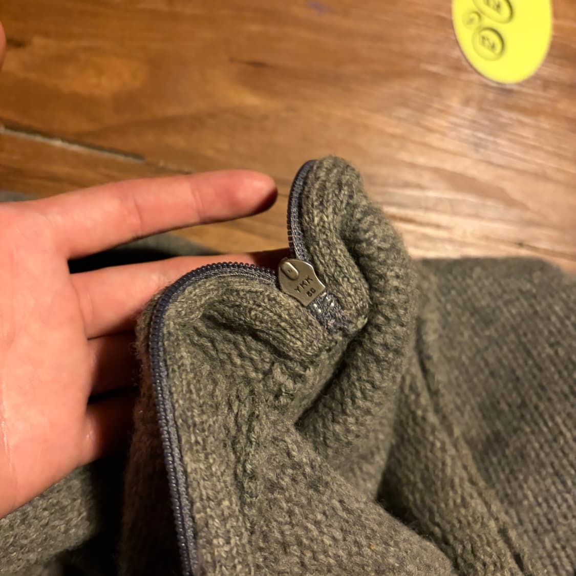 Armani exchange 넥 사이드 집업 니트 울 그레이 상품이미지7