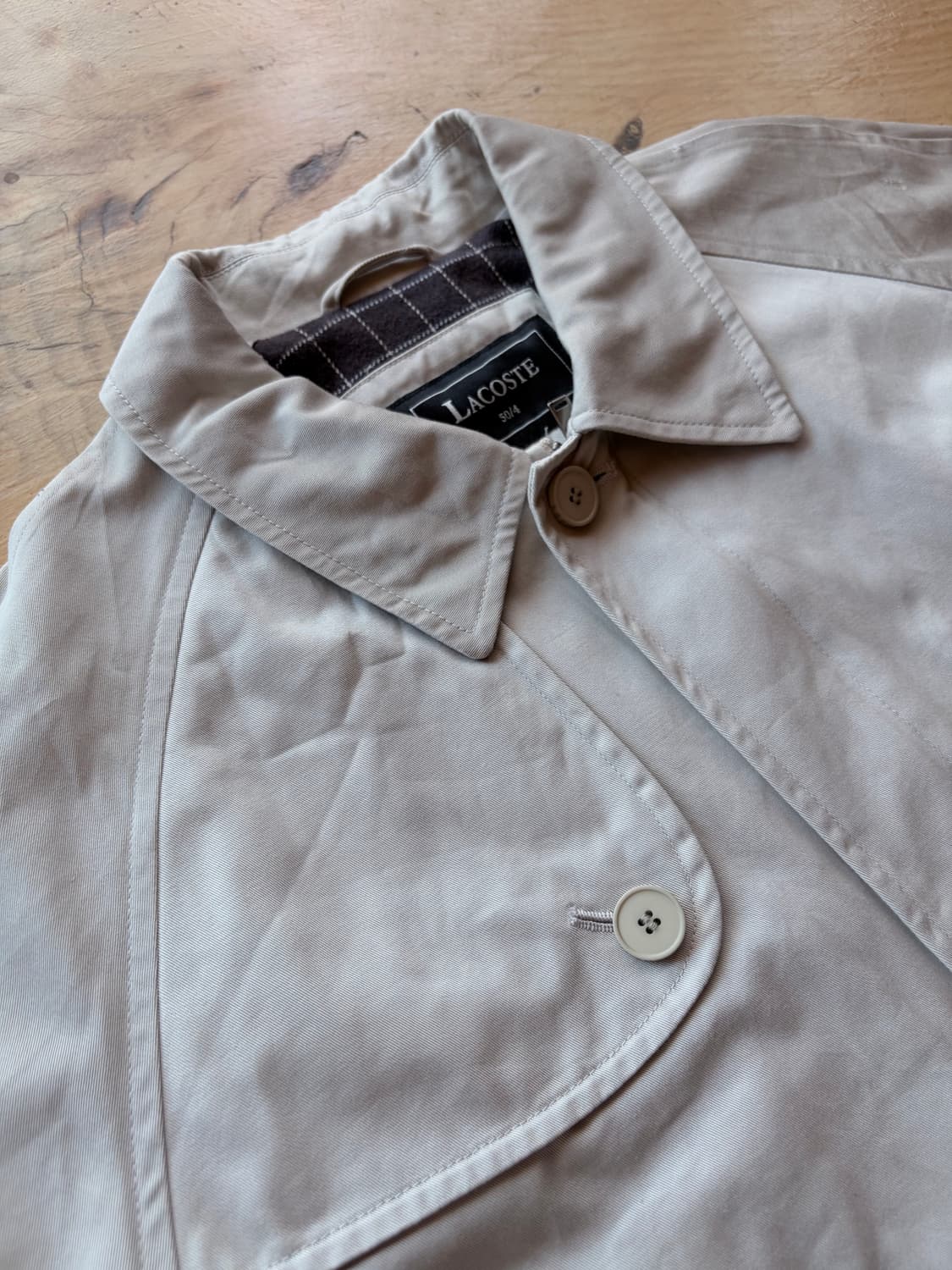 (Lacoste) 빈티지 라이트 베이지 해링턴 자켓 상품이미지2