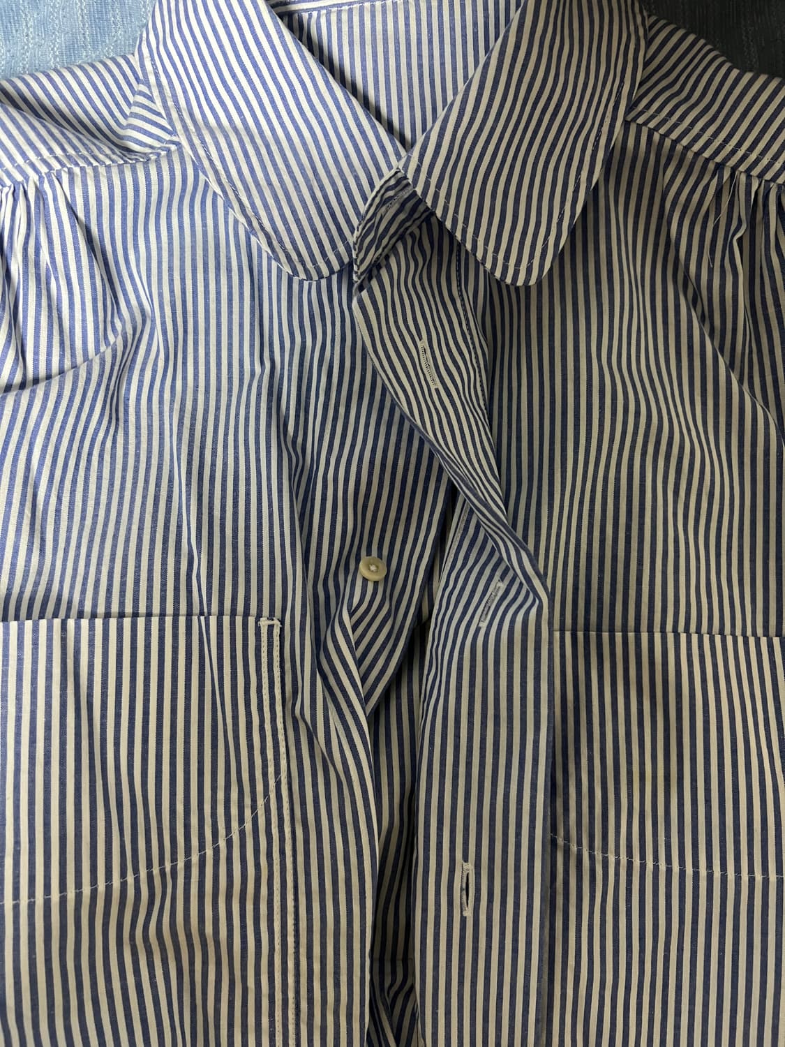 도큐먼트 스트라이프 반팔 셔츠 s 상품이미지1