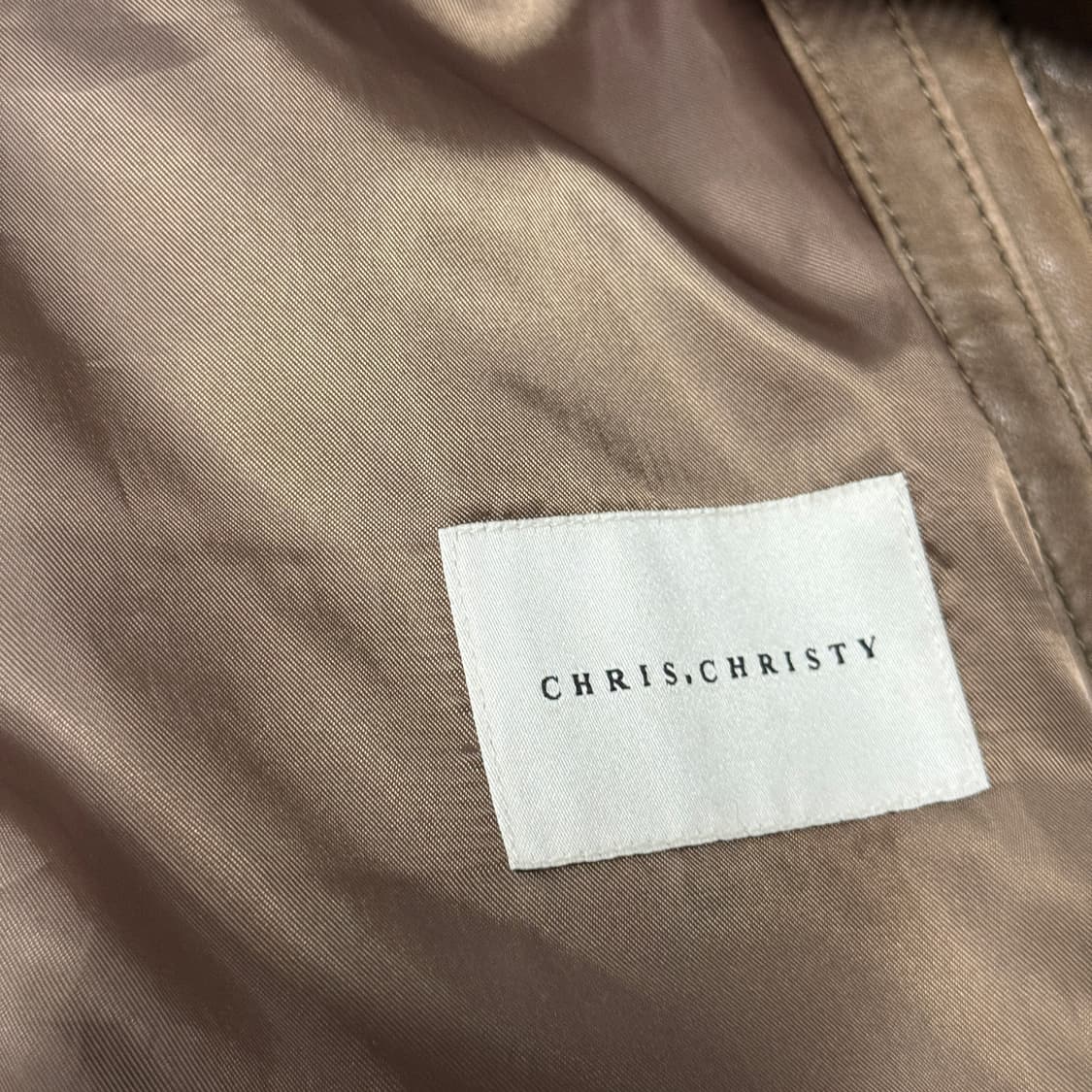 크리스 크리스티 왁스 코팅 100% 양가죽 싱글 레더 자켓 상품이미지6