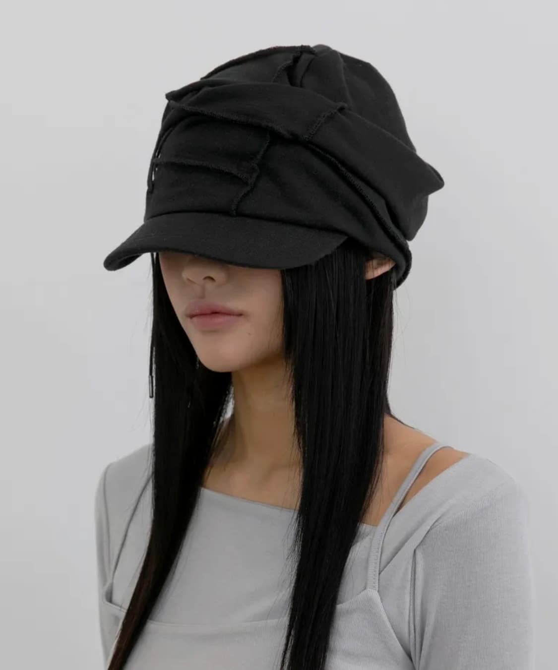 플레어업 Soi Draped Cap 블랙 상품이미지4