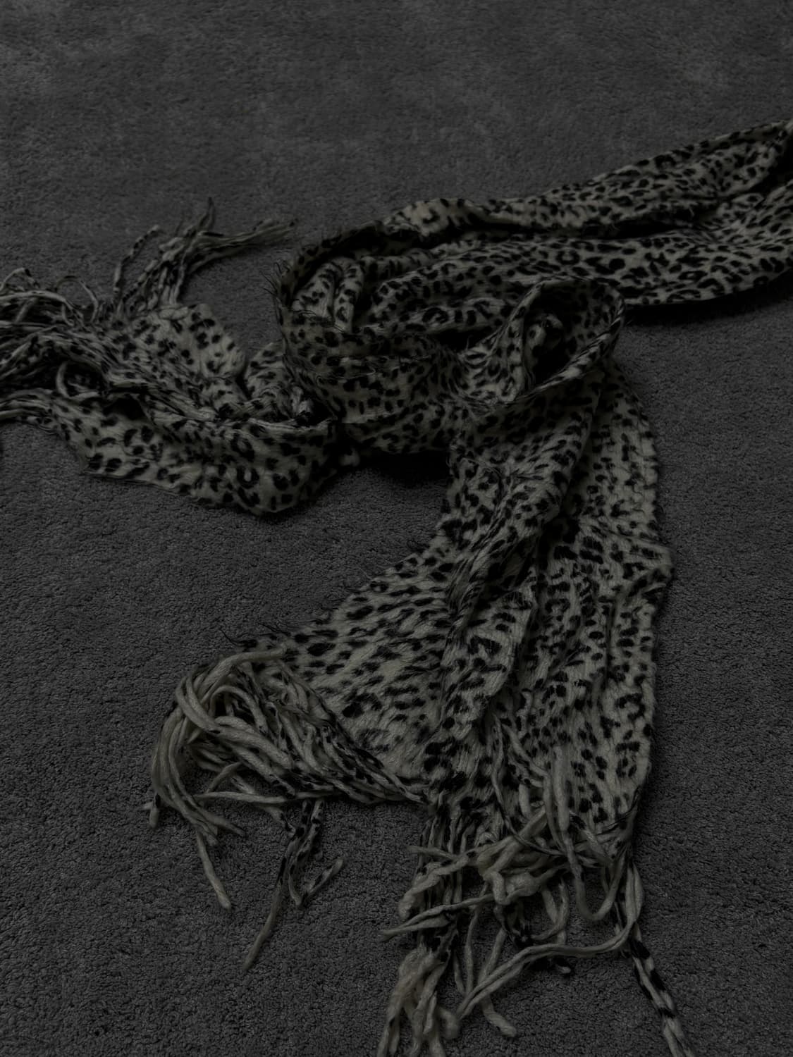 Vintage v-kei punk mood leopard scarf 상품이미지2