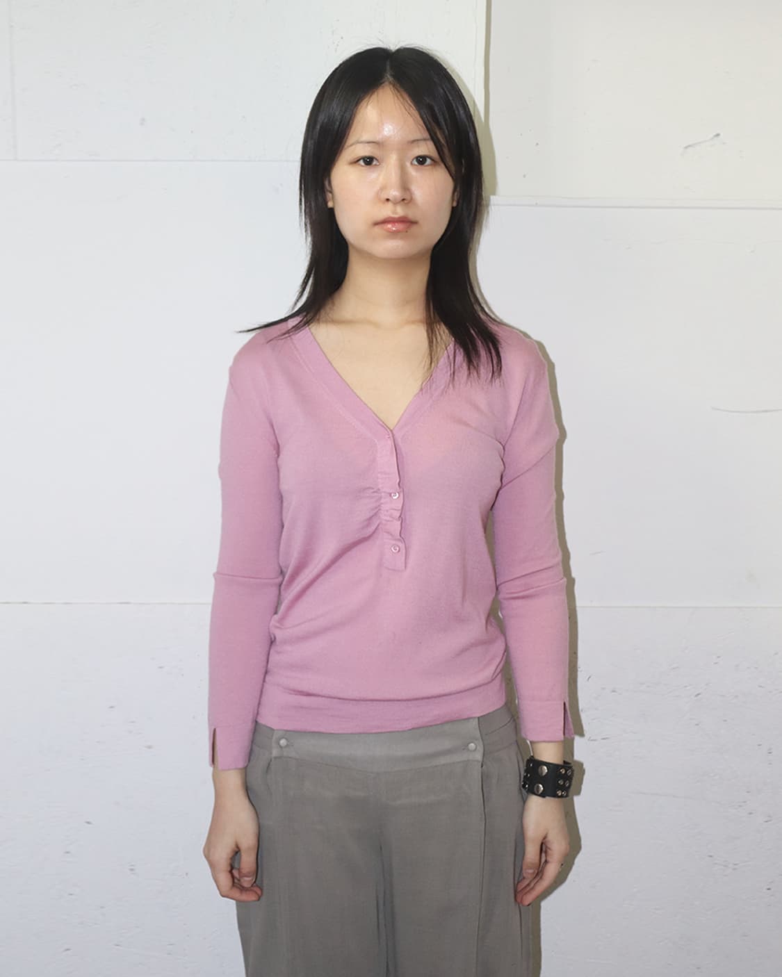 크리스찬 디올 by 존 갈리아노 05AW 하프 버튼업 V넥 니트 상품이미지1