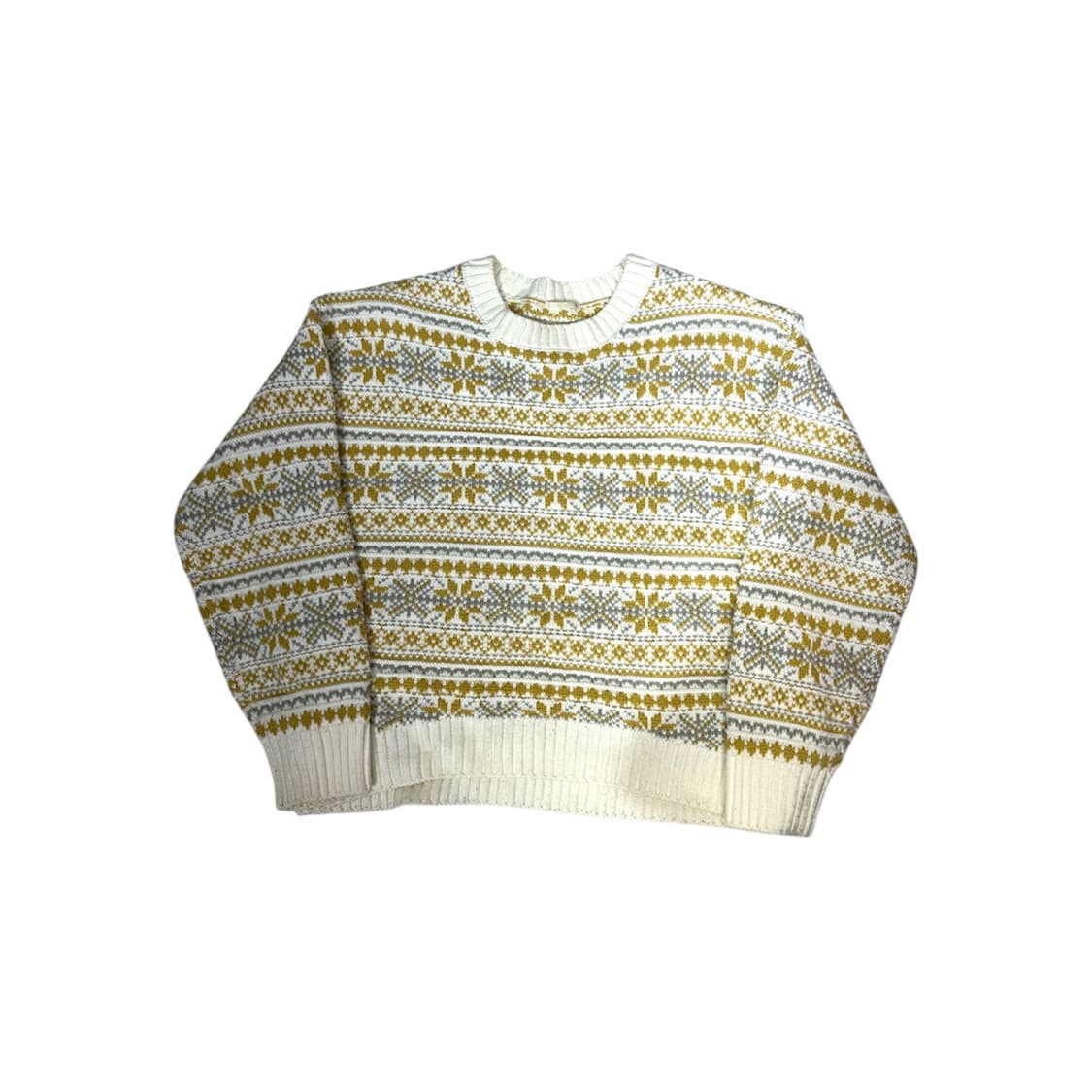 일본 빈티지 아이보리 패턴 모리걸 니트 M 상품이미지4